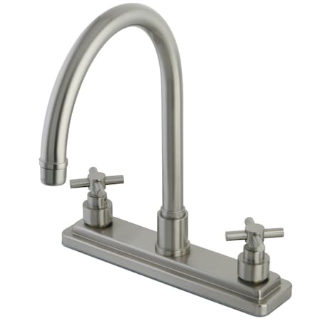 Kingston Brass KS8798EXLS 8" Centerset Kitchen Faucet, Brushed Nickel KS8798EXLS
